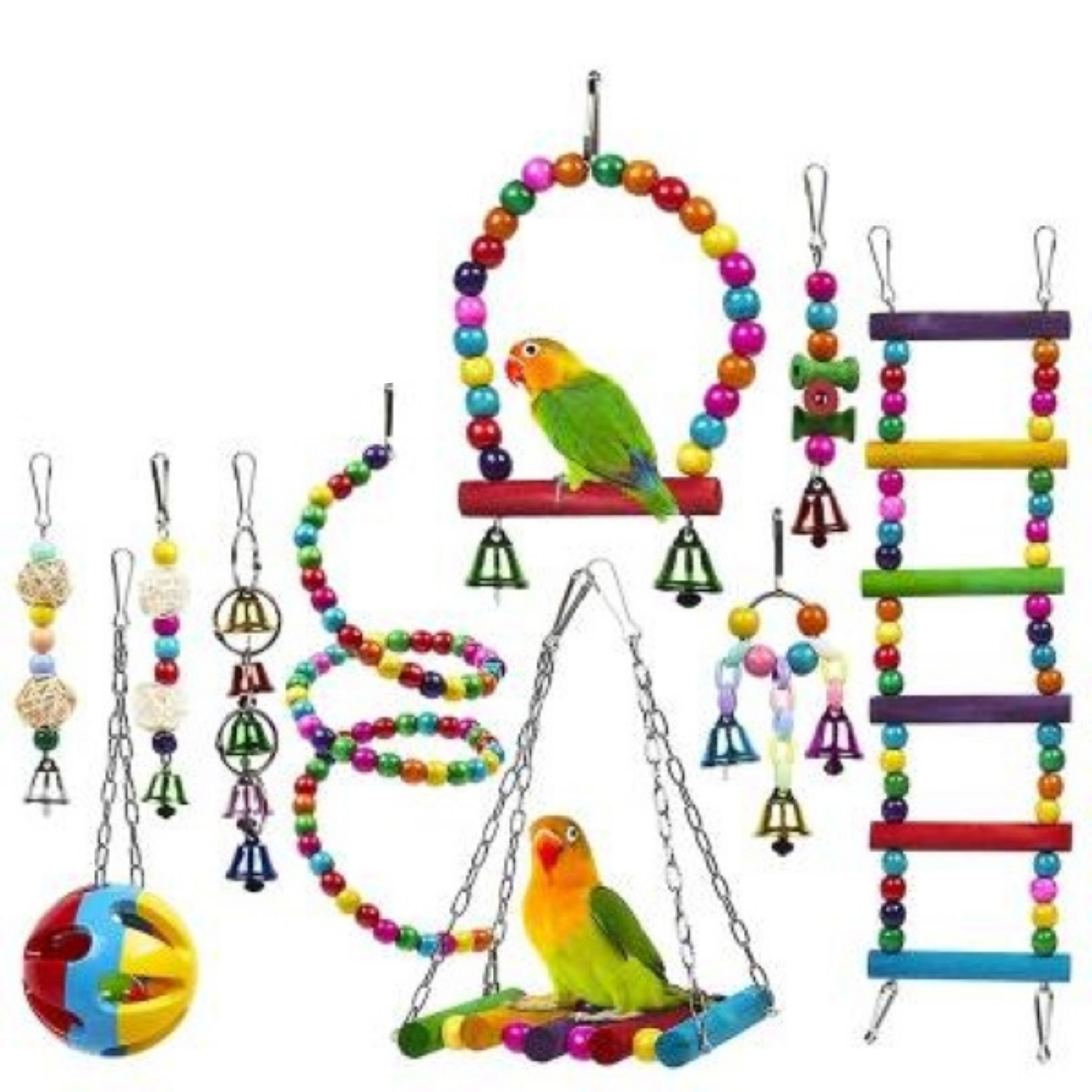 Parrot in cage toy best sale