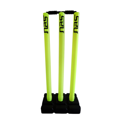 NAS Cricket Pop-Up Stumps Wickets Including 3 Stumps - 3 Bails & A Base