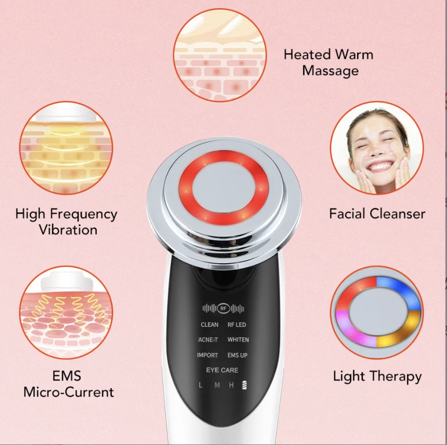 Facial Cleansing 7 in 1 Beauty Stimulation Device