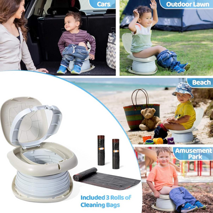 Baby and Toddler Portable & Foldable Travel & Emergency Potty Toilet