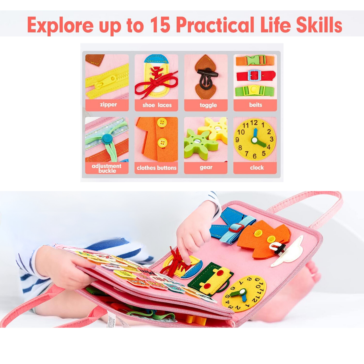 Activity Book for Toddlers Kid's Children Montessori Educational Toy