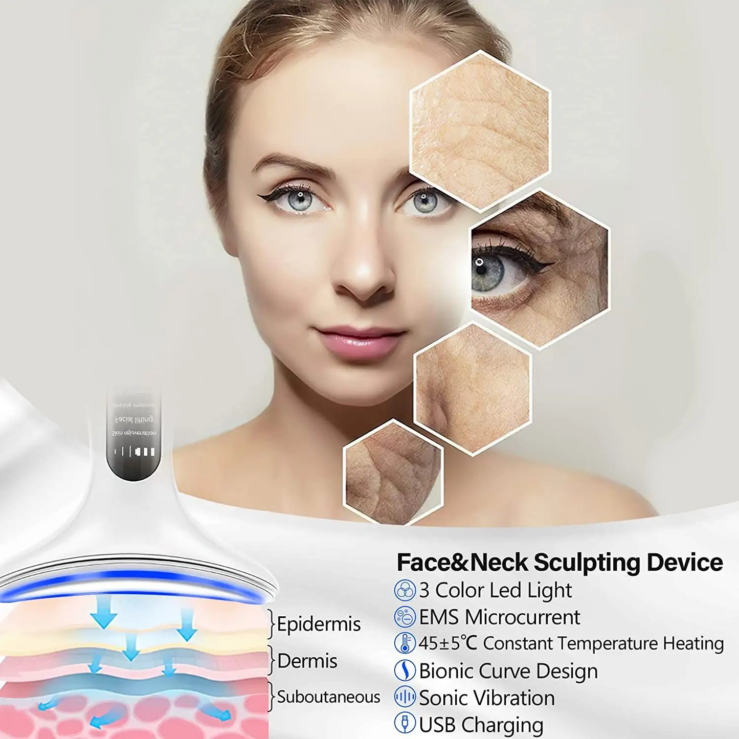 Anti-Aging & Skin Rejuvenation EMS Device