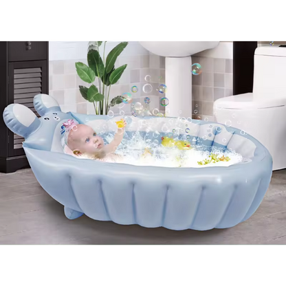 Inflatable Foldable Baby Bath Tub Outdoor Pool for Toddlers & Kids