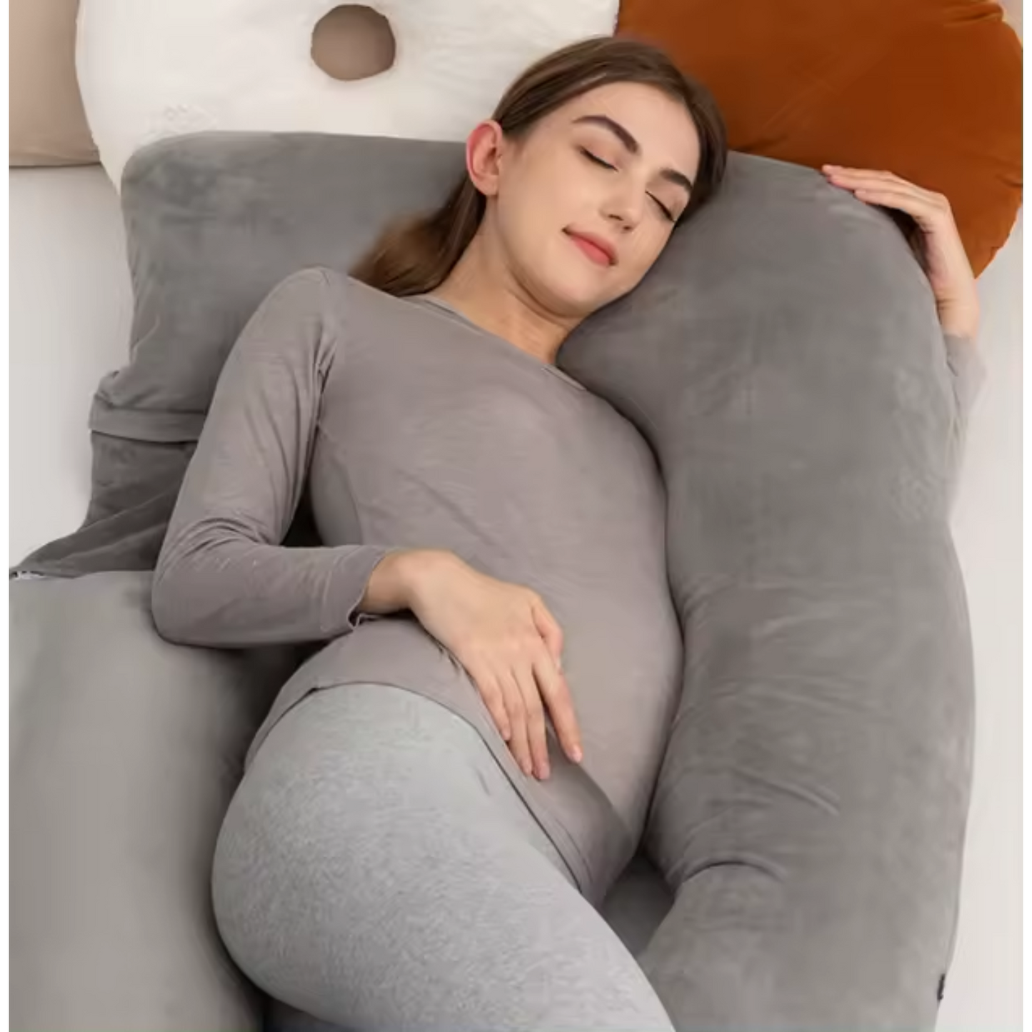 Pregnancy Pillow U Shape Full Body Maternity Support Pillow with Zipper