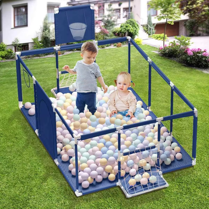 Portable Playpen for Toddlers Kids Children baby with Mat & Balls