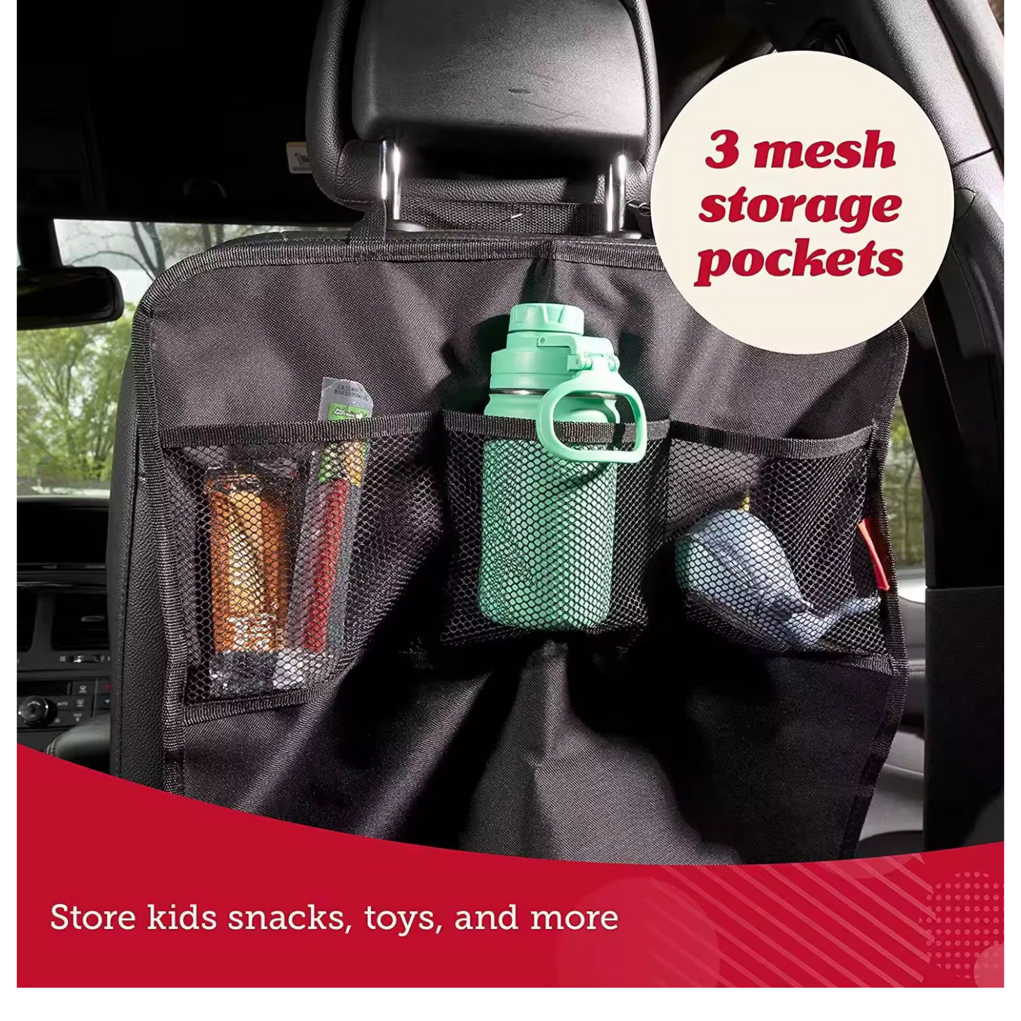 Kick Back Seat Protector Matt and Storage Organizer from Kids