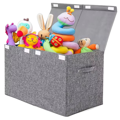 Toy Box Chest with Lid - Large, Collapsible & Sturdy Organizer