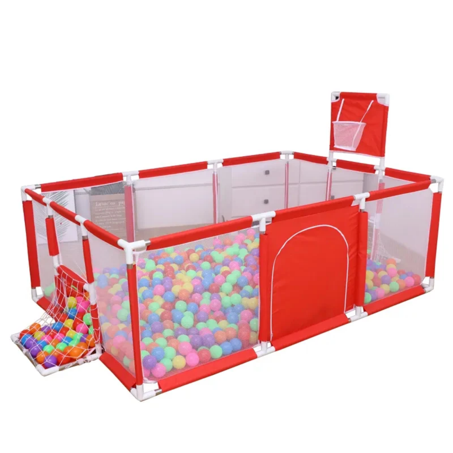 Portable Playpen for Toddlers Kids Children baby with Mat & Balls