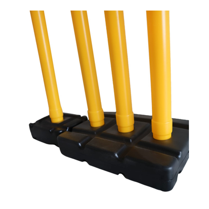 NAS Cricket Pop Up Plastic Stumps Wickets with 4 Stumps 2 Bases & 3 Bails