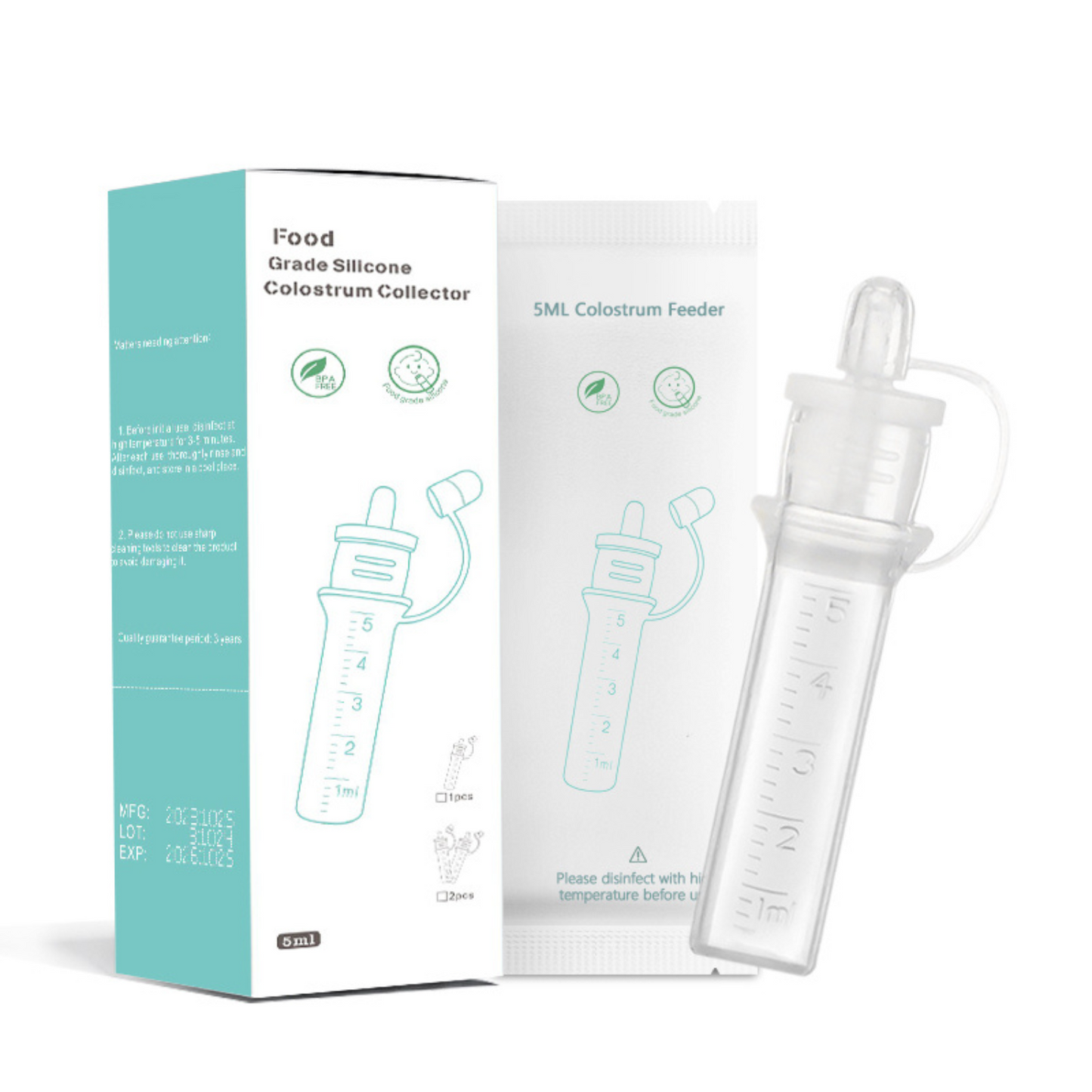 Reusable Colostrum and Breast Milk Collector 6ml BPA Free