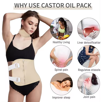 Castor Oil Wraps Reusable Organic Cotton & Hypoallergenic 6 PC