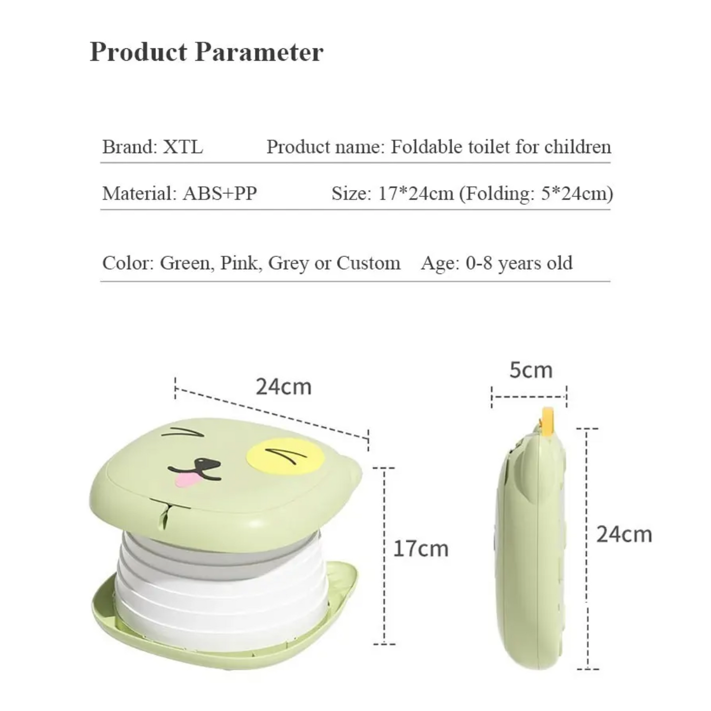 Baby and Toddler Portable & Foldable Travel & Emergency Potty Toilet