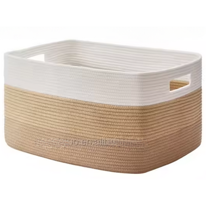 Sheikhs Versatile Natural Cotton Rope Storage Baskets Extra Large