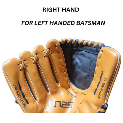 NAS Supreme Cricket Training Practice Glove Mitt PU Material - Right Hand