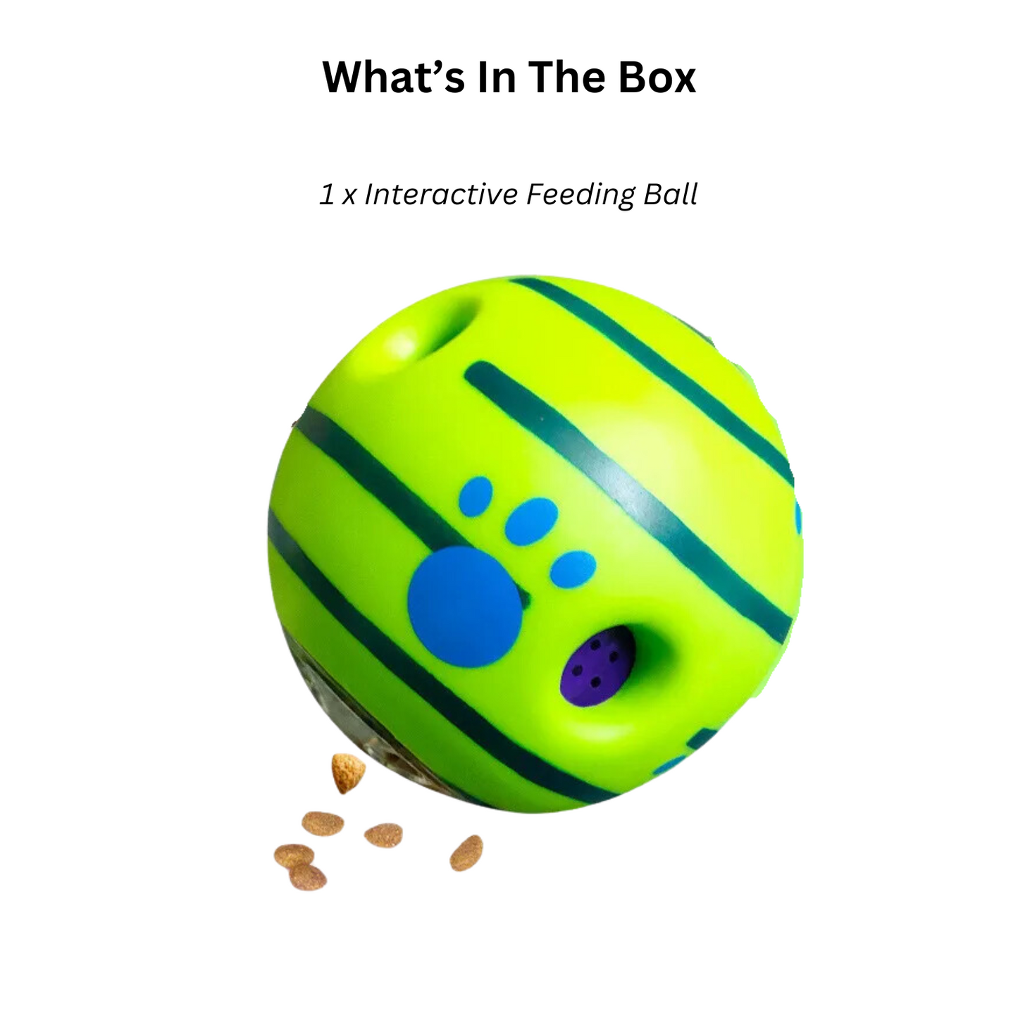 Interactive Dog Treat Ball Toy Sound-Prompted Movement Driven Battery Free