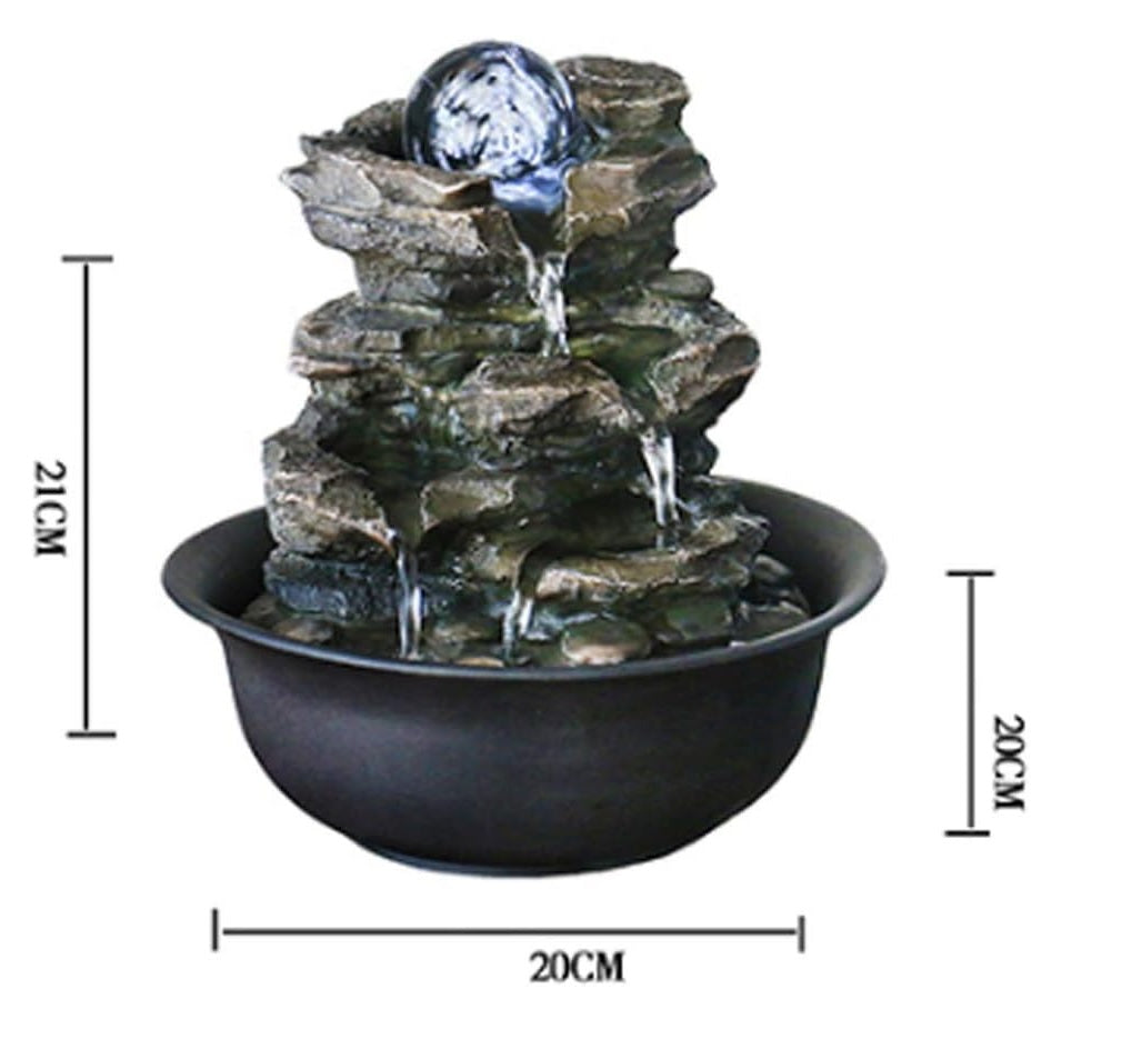 Spinning Rock Tabletop Water Fountain