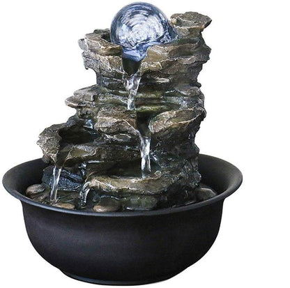 Spinning Rock Tabletop Water Fountain