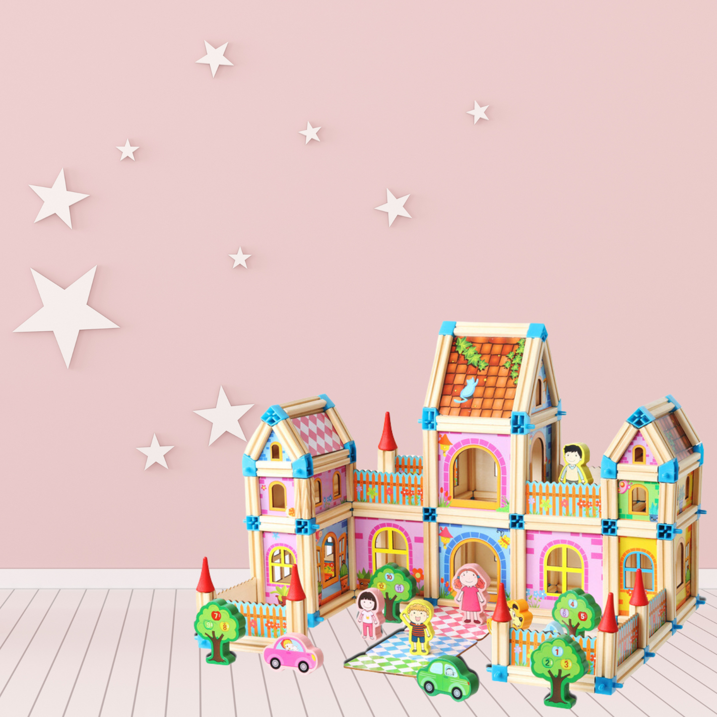 Educational Wooden Dream Doll House Toy for Toddlers and Kids