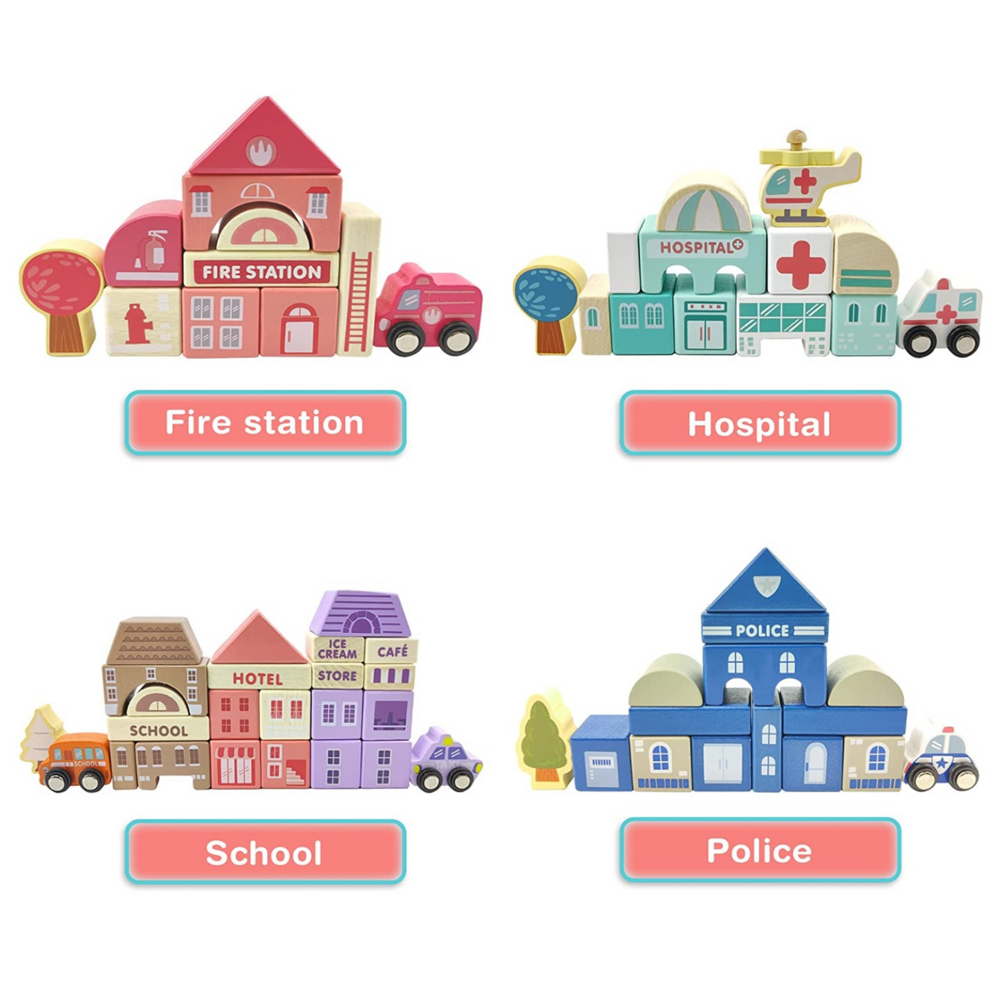 Educational Wooden Building Blocks