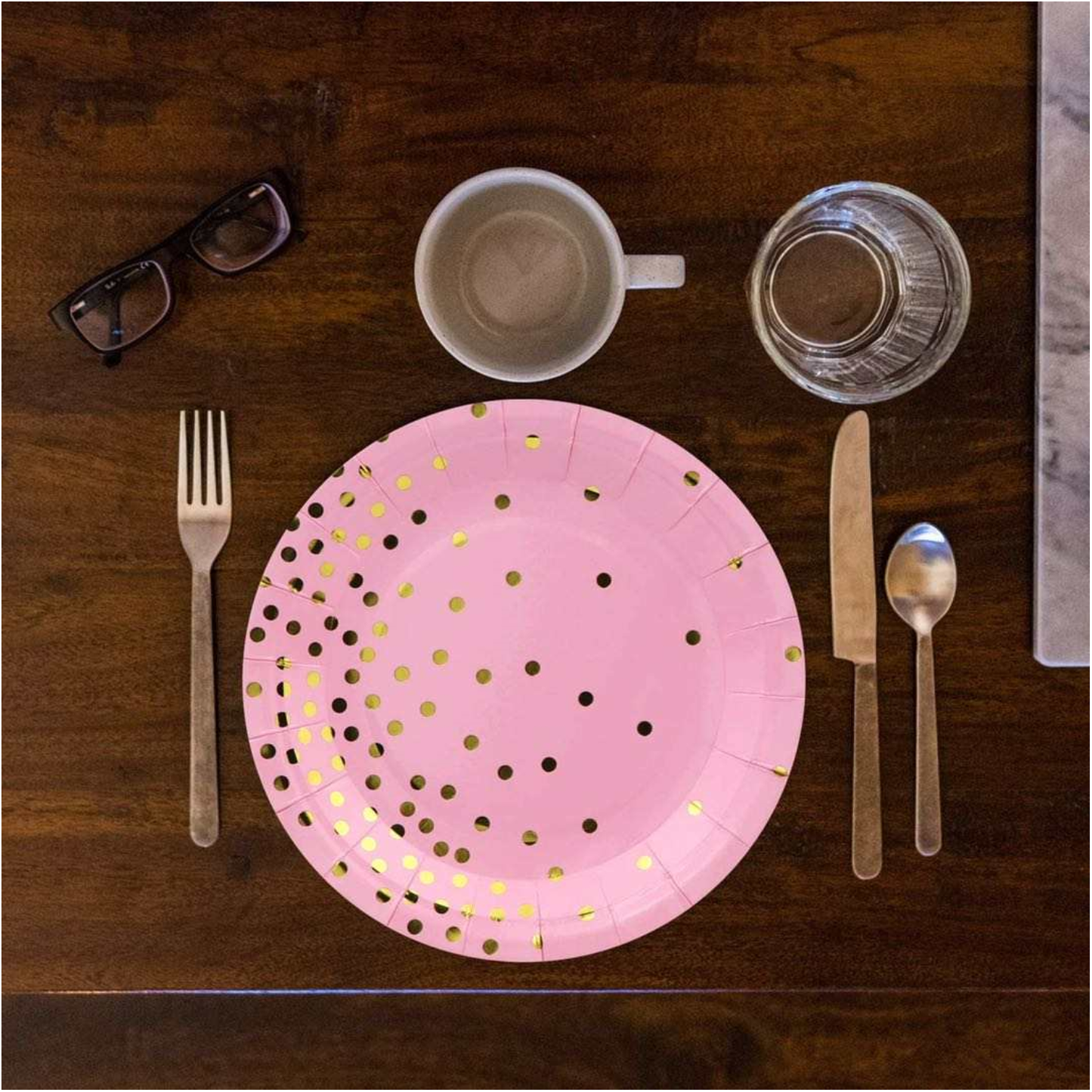 Disposable Partyware & Tableware Pink Set